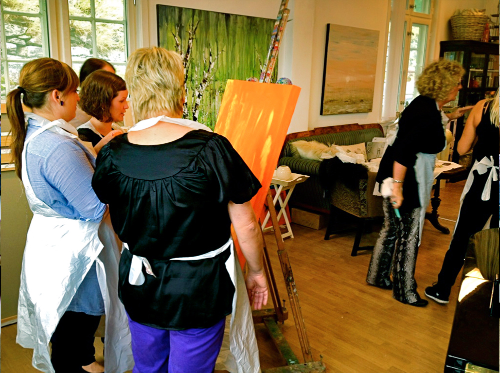 Kunstaktivitet i galleriet