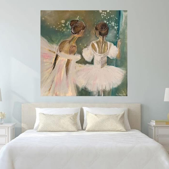 Abstrakt akrylmaleri av Tone Ryland