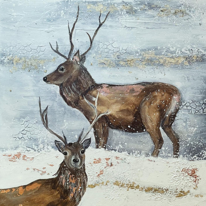 Abstrakt akrylmaleri av Tone Ryland