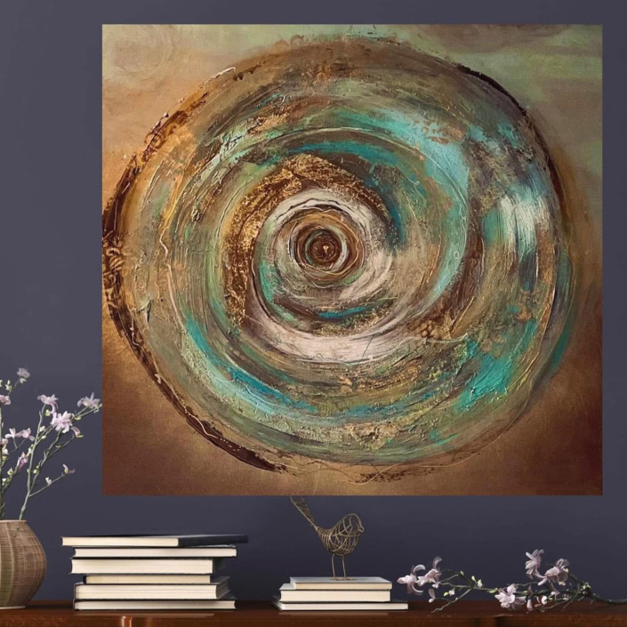 Abstrakt akrylmaleri av Tone Ryland